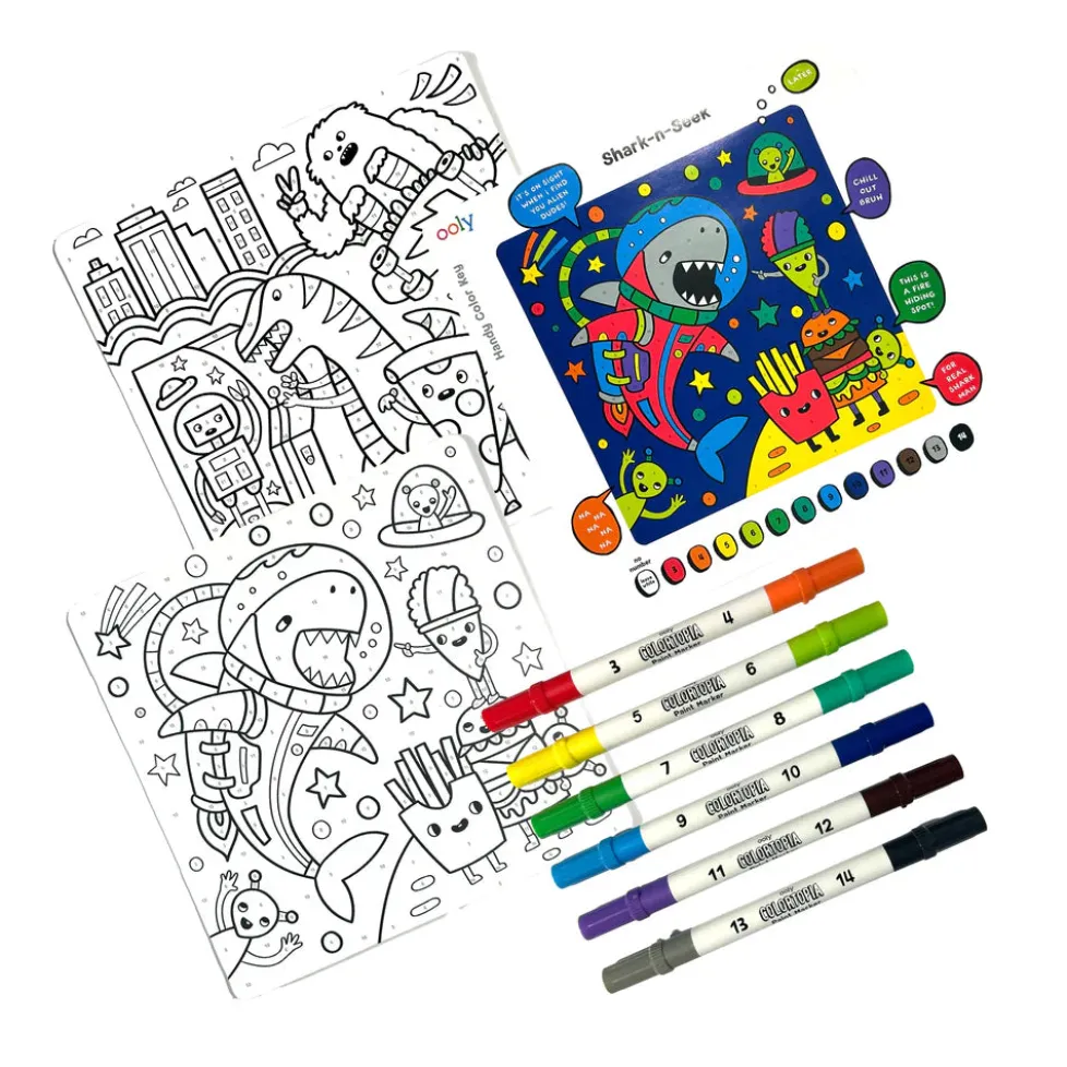 Ooly Colortopia Color By Number Paint Marker Kit - Epic Adventures