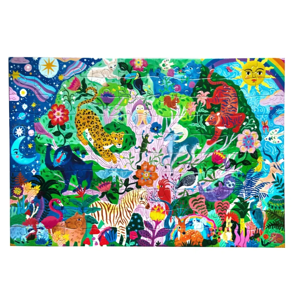 eeBoo 100 Piece Puzzle Tree of Wildlife