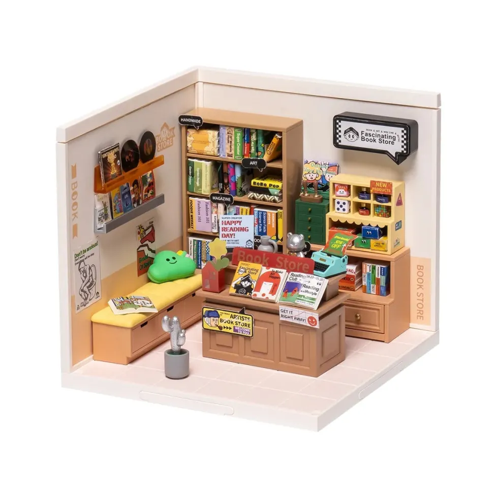 Hands Craft DIY Miniature House Kit: Fascinating Book Store