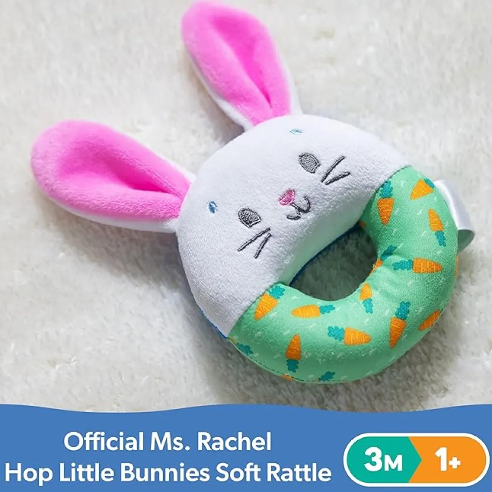 Gund Ms. Rachel Little Hop Bunny Soft Rattle