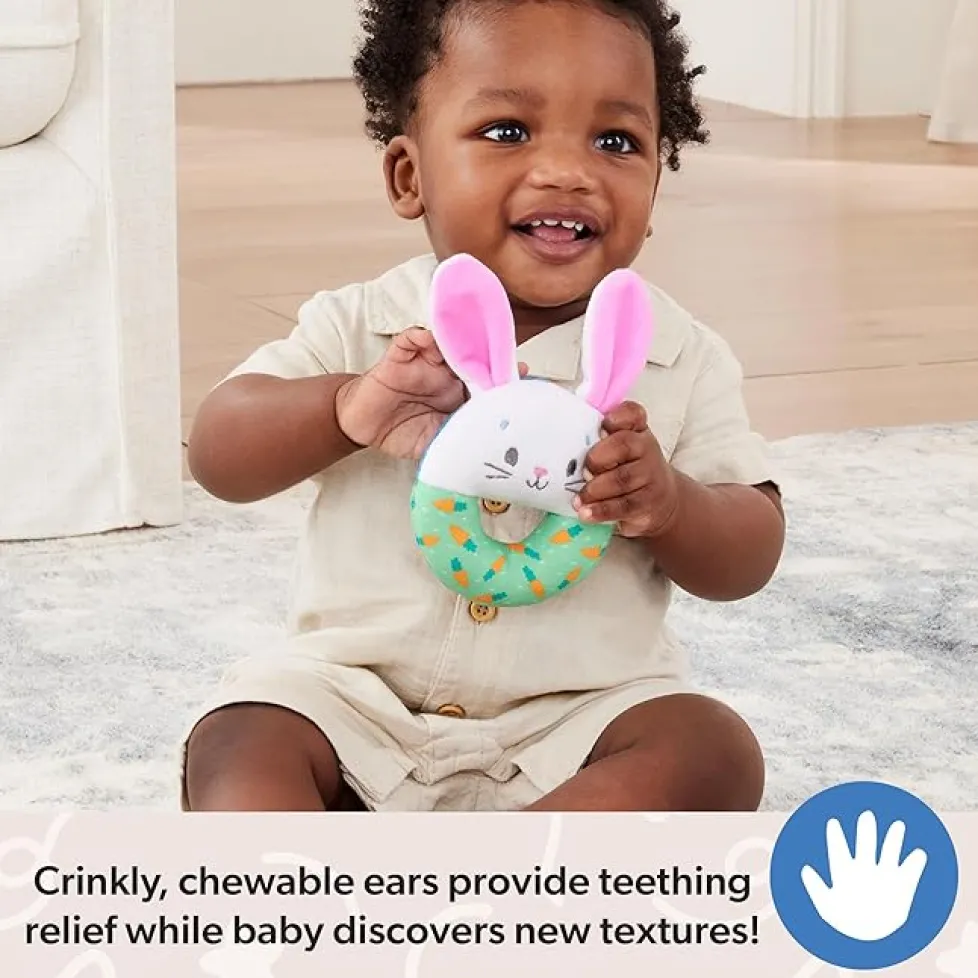 Gund Ms. Rachel Little Hop Bunny Soft Rattle