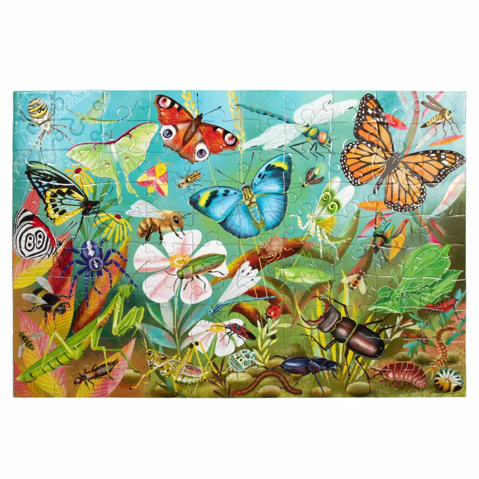 eeBoo 100 Piece Puzzle Love of Bugs