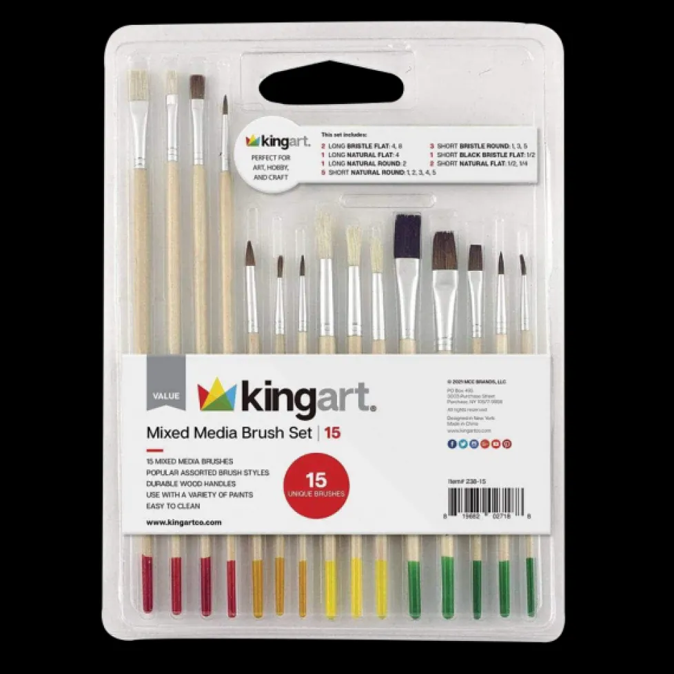 Kingart™ Mixed Media Brush Set
