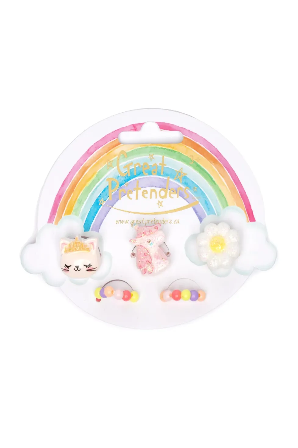 Great Pretenders Flower, Kitty, Unicorn Elastic Ring Set