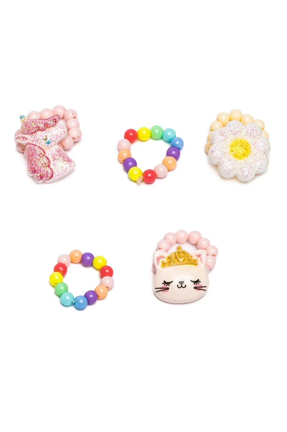 Great Pretenders Flower, Kitty, Unicorn Elastic Ring Set