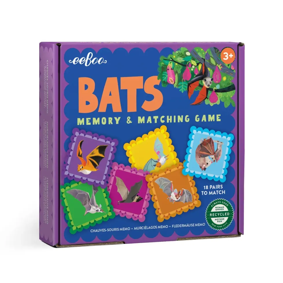 eeBoo Bat Little Square Matching Game