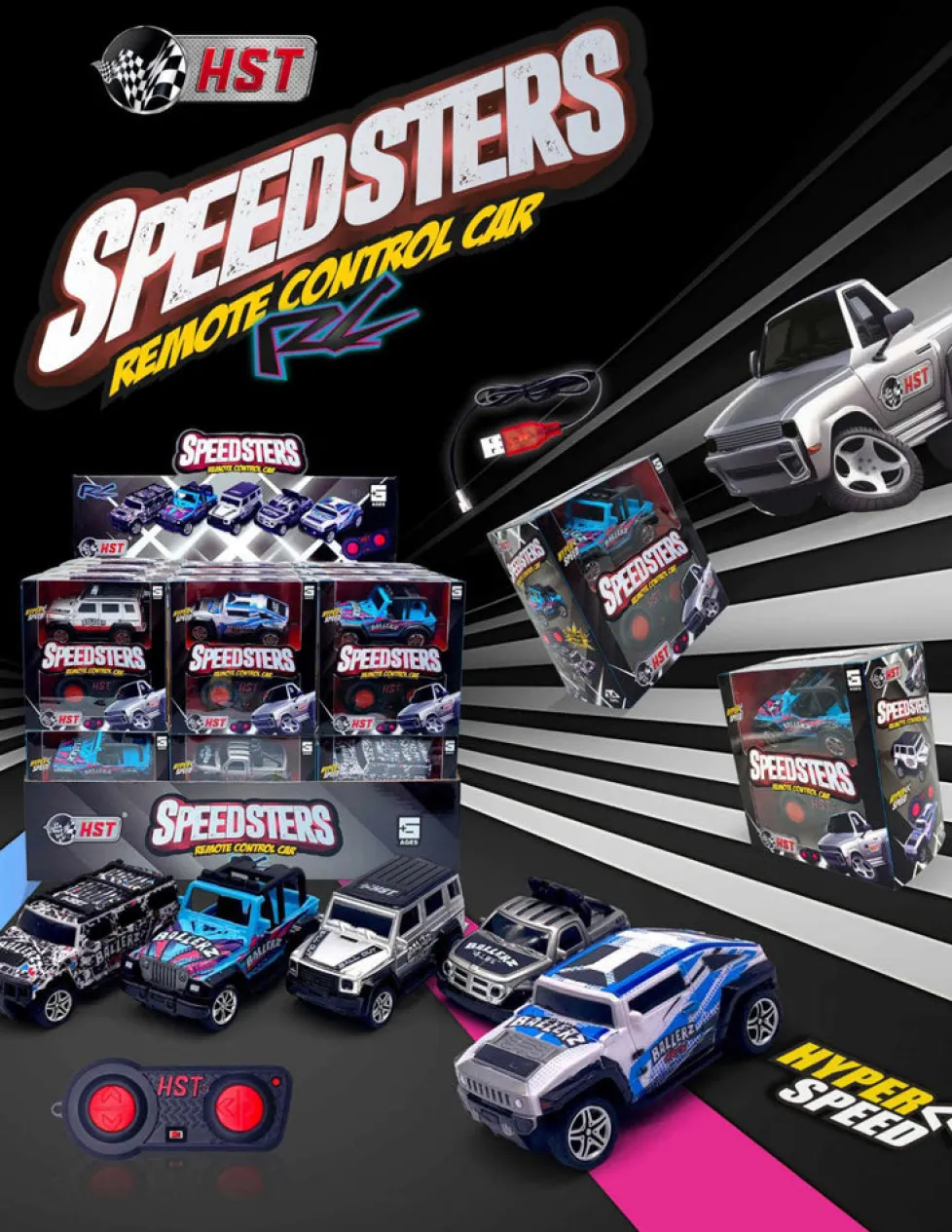 HST Speedsters Remote Control Cars Assorted