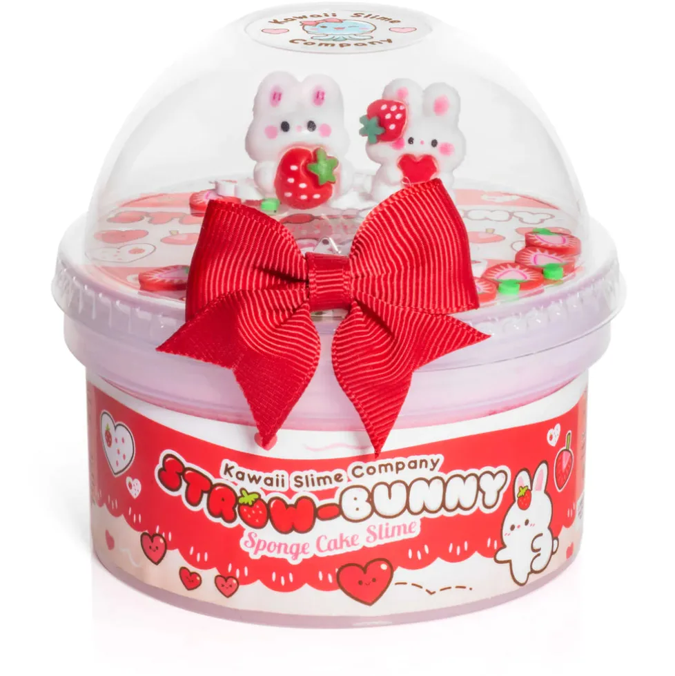 Kawaii Slime: Straw-Bunny Sponge Cake Cloud Creme Slime