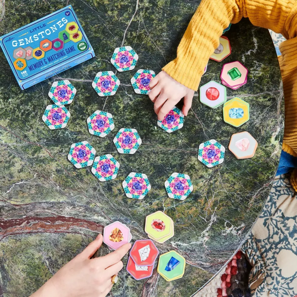 eeBoo Little Gemstones Memory and Matching Game