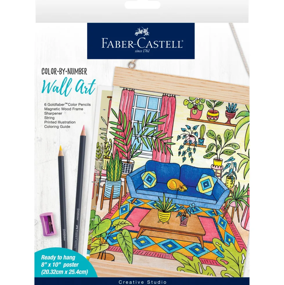 Faber-Castell Color by Number for Adults Wall Art: Plant Room