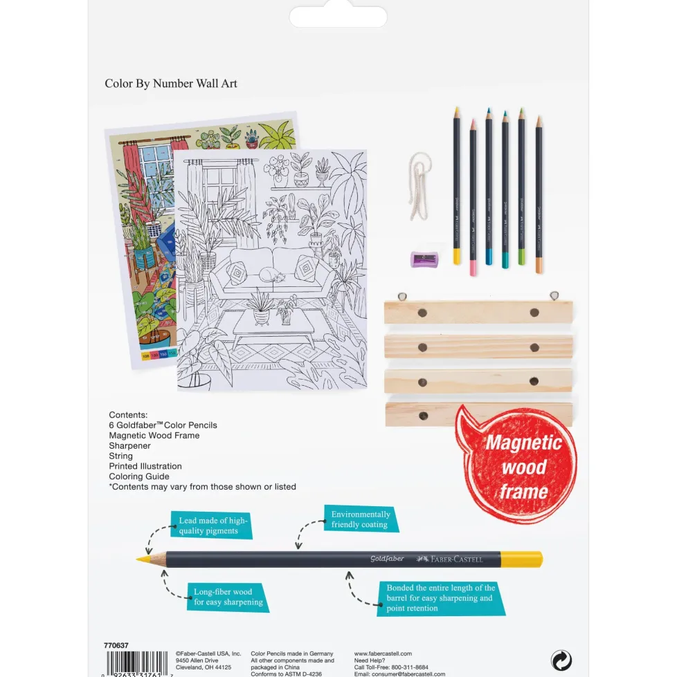 Faber-Castell Color by Number for Adults Wall Art: Plant Room