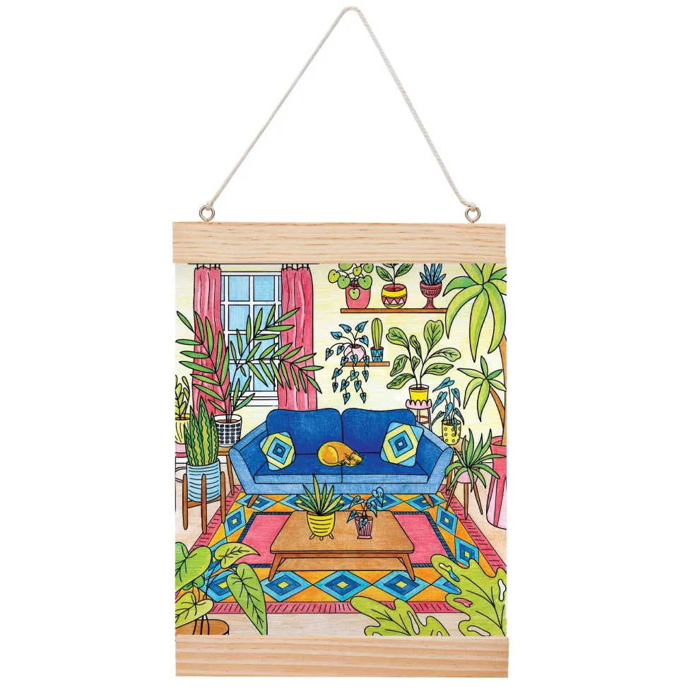 Faber-Castell Color by Number for Adults Wall Art: Plant Room