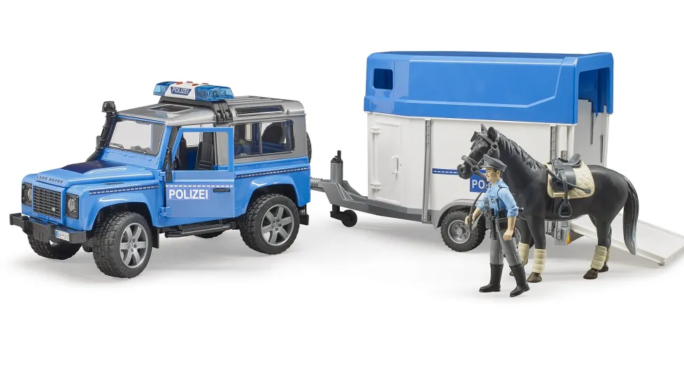 Bruder® Land Rover Police with Horse Trailer